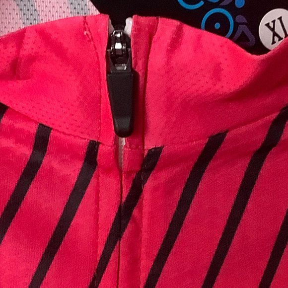 Cycle-Run Neon Biker Biking Jersey Shirt 1 Women XL Pink Bicycle Reflective NEW - Picture 11 of 13